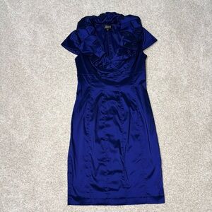 Adrianna Papell Women’s Blue Satin Dress Size 6